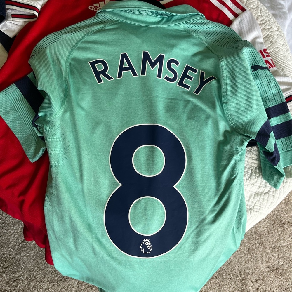 Puma Arsenal Third Kit 2018/2019 Ramsey #8 Shirt Jersey Size-L